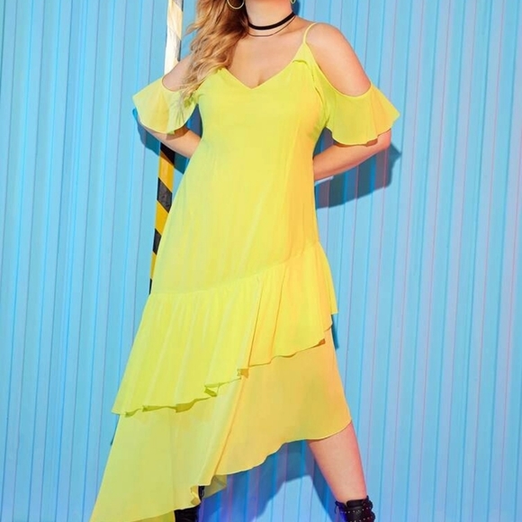 SHEIN Dresses & Skirts - Open Shoulder Asymmetrical Hem Dress